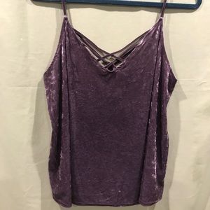 Purple Velvet Top XL American Eagle